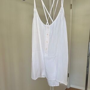 White/light pink Cloth & Stonr Strappy Button-Front Top (L)